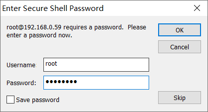 ssh连接开发板-输入用户名&密码